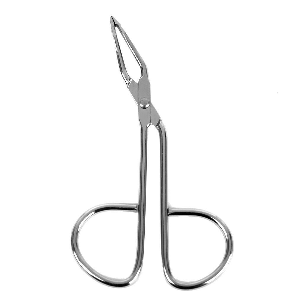 Eyebrow Hair Clamp Scissor Professional Slant Tip Hair Removal Tweezers