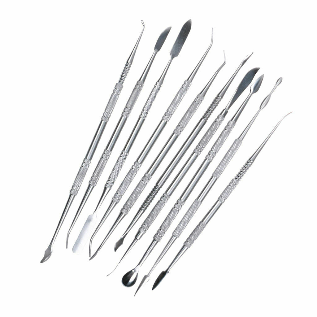 10-Piece Stainless Steel Wax Carvers Set Great For Carving, Cutting, Modeling,