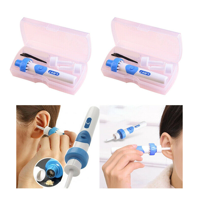 2pcs Electric Ear Wax Dirt Remover Kit Ear Wax Vacuum Cleaner Replacements
