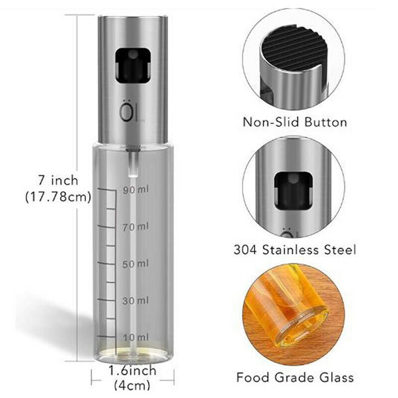 Olive Oil Sprayer Dispenser Glass Oil Vinegar Spray Bottle Oil Pot Kitchen TBDA