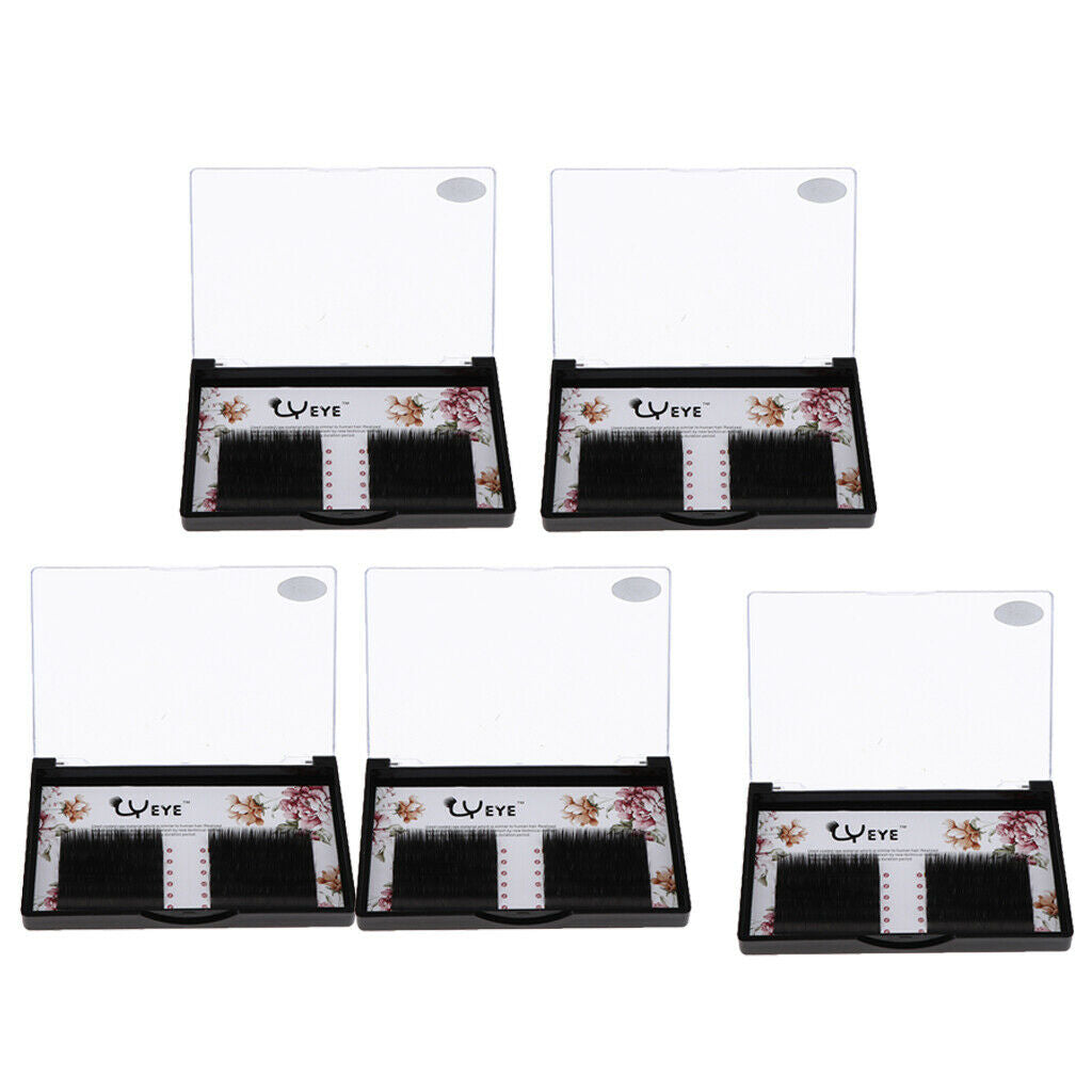 5 Units False Eyelash Case Length 8/9/10/11/12 Mm for Cosmetic Accessories