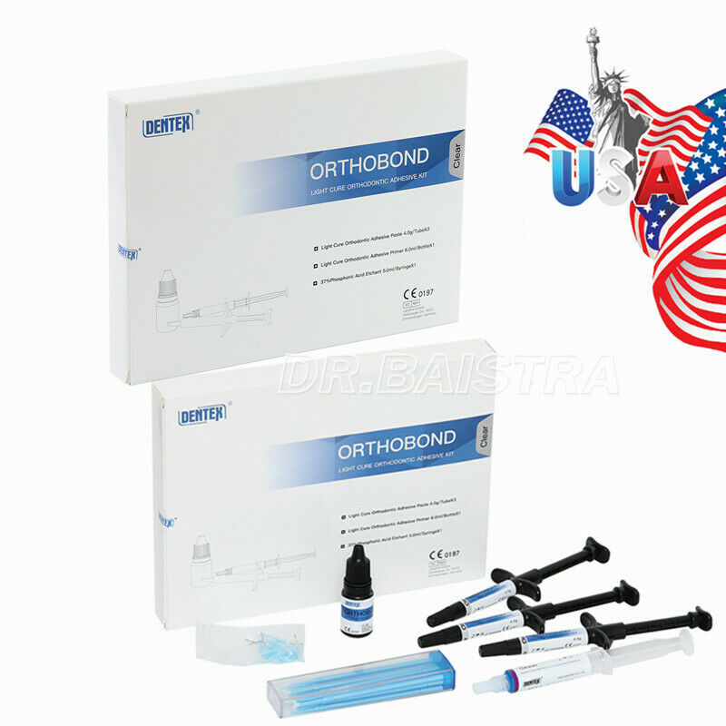2X Dentex Dental Orthodontic Enamel Adhesive Kit Direct bonding brackets