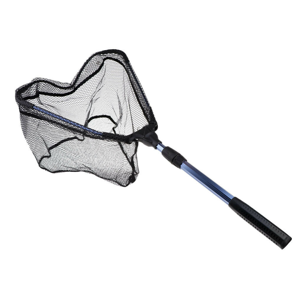 Trilateral Fly Fishing Landing Net   Foldable Aluminum Handle