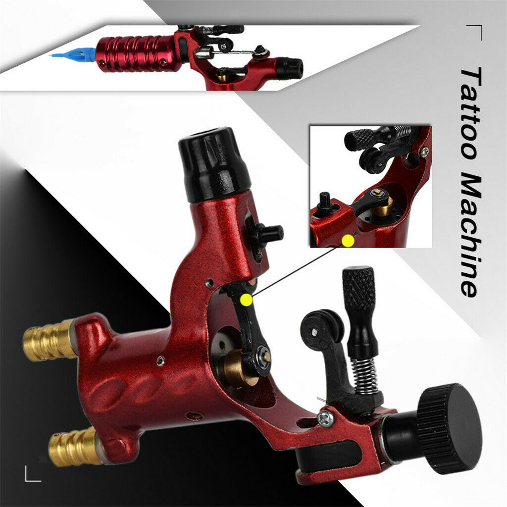 Beginner Complete Tattoo Kit Professional Machine Rotary Tool Set Gun Red