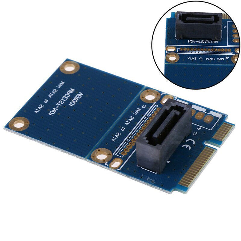 1Pc mSATA PCI-e Express SATA SSD Slot To 7 Pin SATA HDD Convert Card Adap.l8
