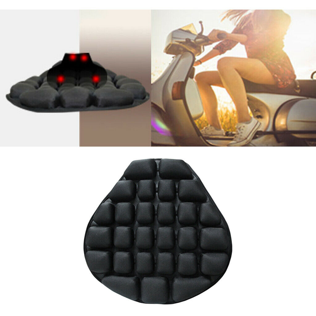 Non-slip Inflatable Motorcycle Seat Cushion Mattress with Fixing Straps