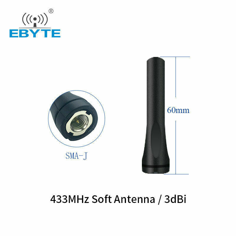 433MHz Wifi Antenna 3.0dBi High Gain Omnidirectional SMA-J TX433-JZR-6 Aerial