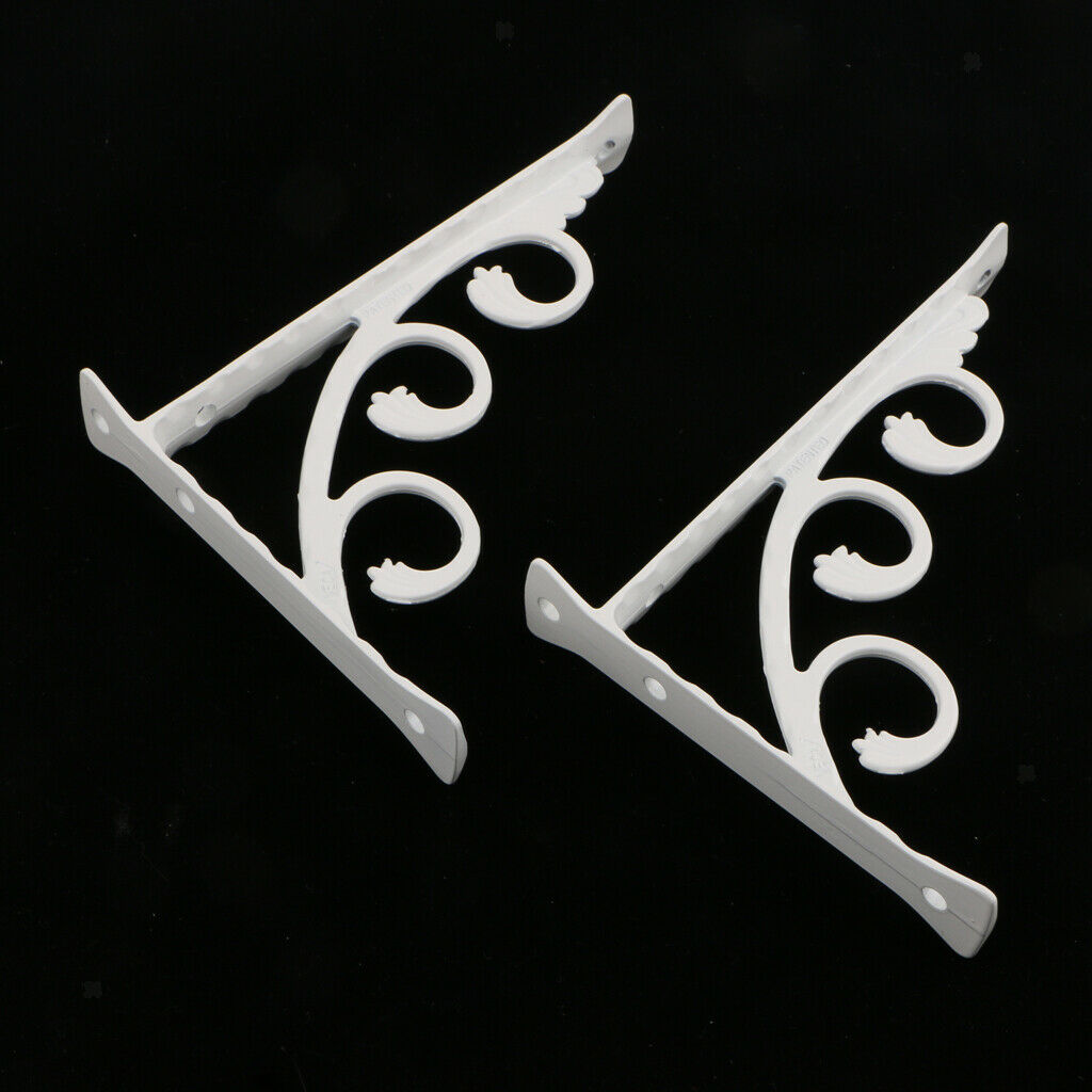 4pcs Rustproof Metal Wall Shelf Bracket Corner Bracket-L / M