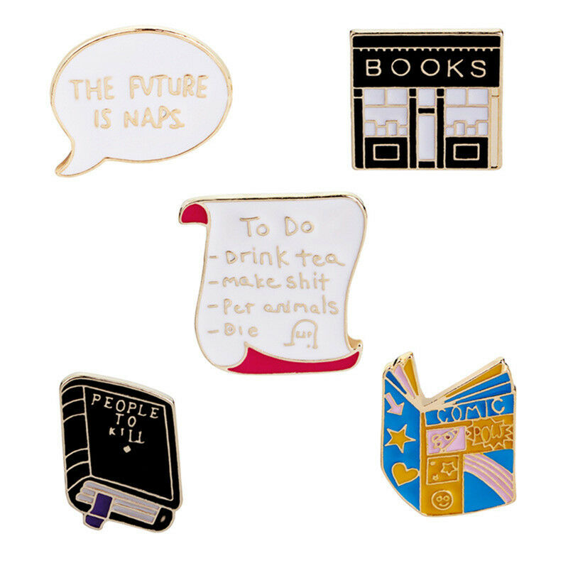 5PCS/Set Cartoon Enamel Collar Brooch Pins Badge Corsage Brooch Jewelry Gi.l8