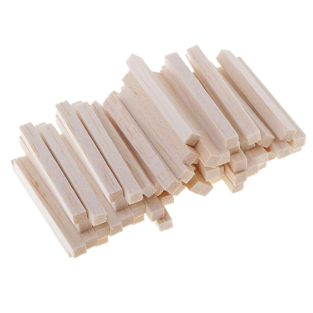 2X Balsa Wood Blocks DIY Modelling Craft Wood Working Materials 60pcs 5x5x50mm