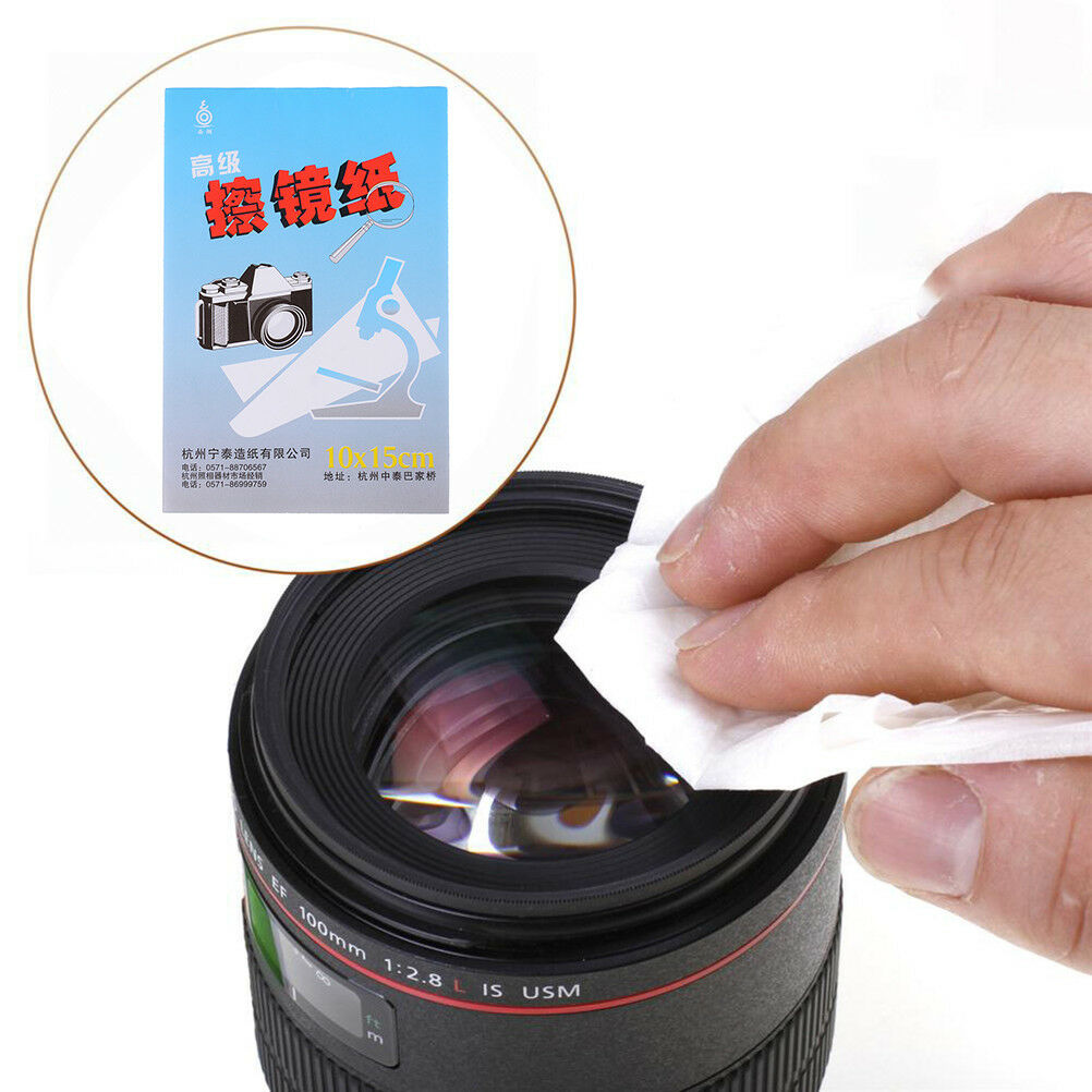 50 Sheets Soft Camera Lens Optics Tissue Cleaning Clean Paper Wipes Booklet   SJ