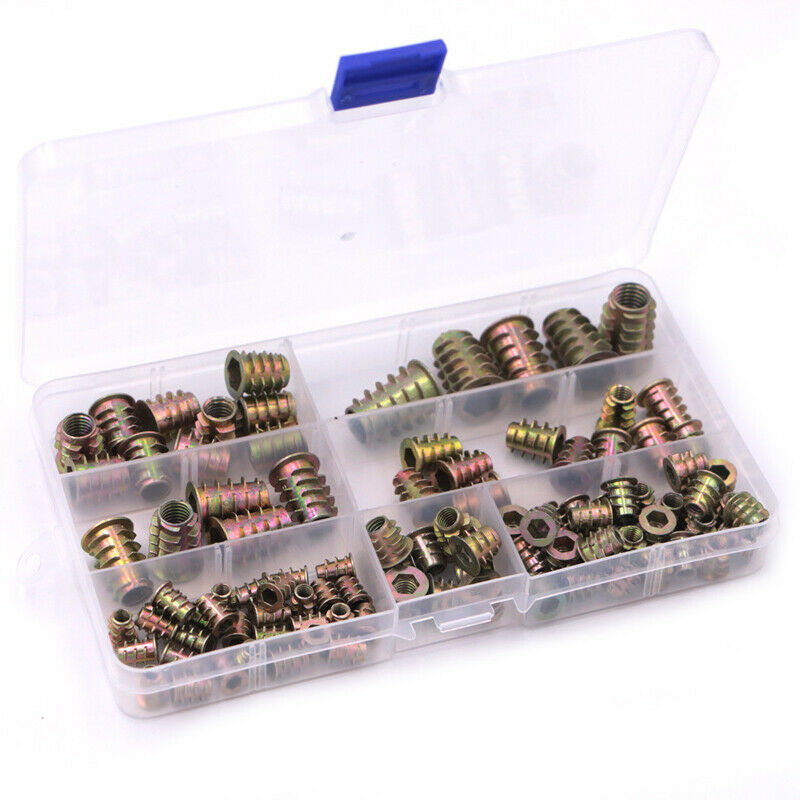 100PCS M4/M5/6/M8/10 Screw-in Thread Flange Insert Nut Bolt Fastener Connector