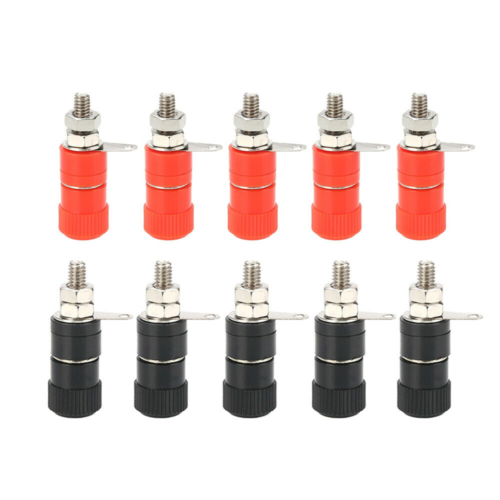 10pc 4mm Banana Plug PCB Wiring Terminal For Speaker Audio Banana Plug Connector