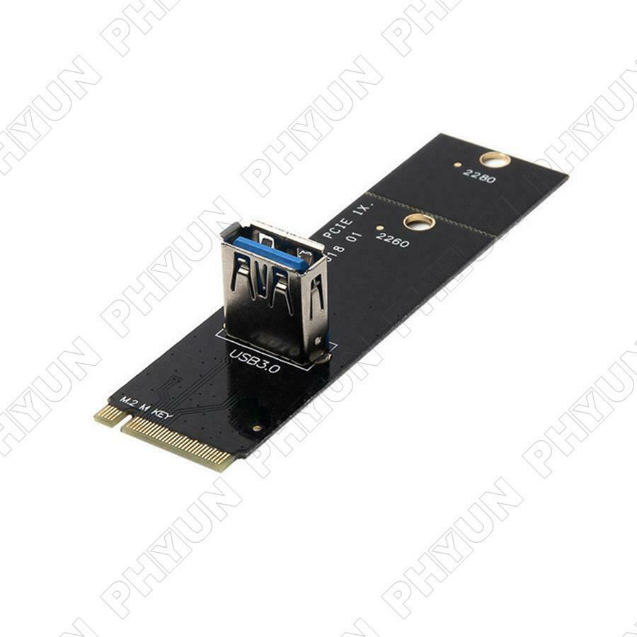 For Mining M.2 To USB 3.0 Transfer PCI-E 1X/2X/4X/8X/16X Riser Card Adapter Kit