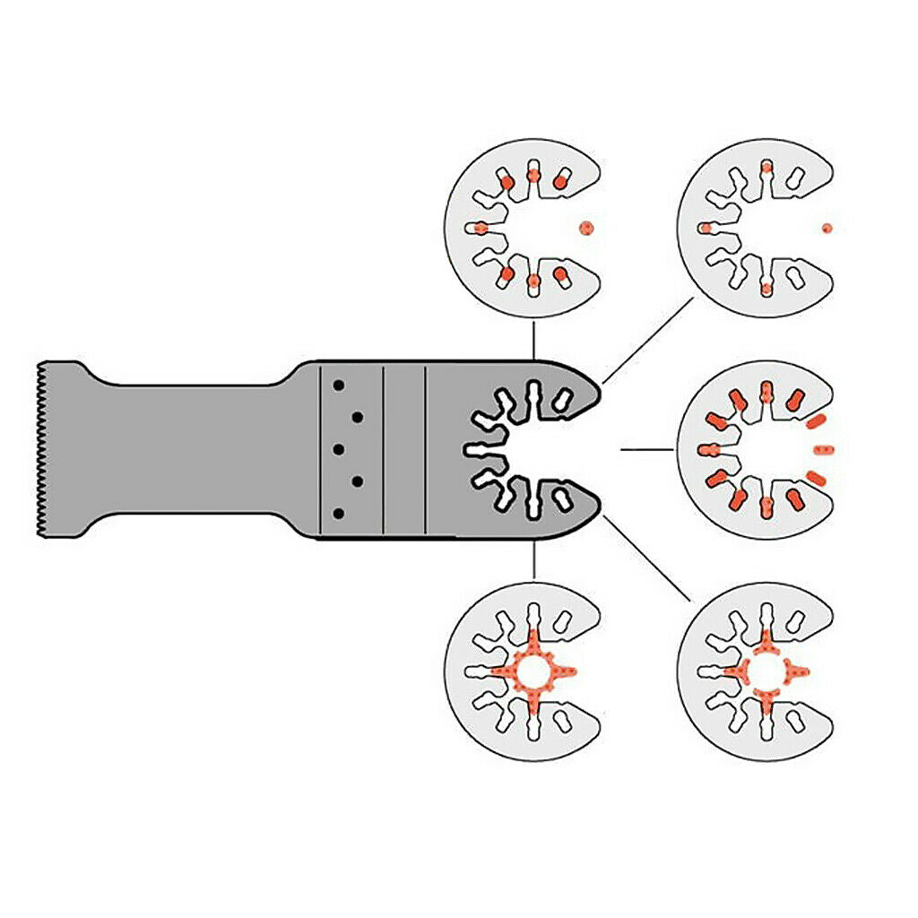 66x Mixed Wood Bit-Metal Saw Oscillation  Oscillating Multitool Tool