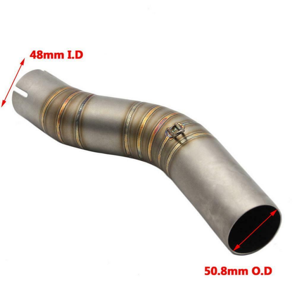Slip on Motorcycle Exhaust Escape Middle Link Pipe For GSXR 1000 2005 2006