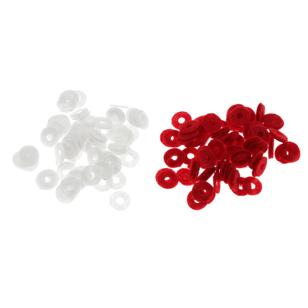 Pack of 90 Red Small Piano Balance Hitch Pin Felt Punchings Shims Gaskets