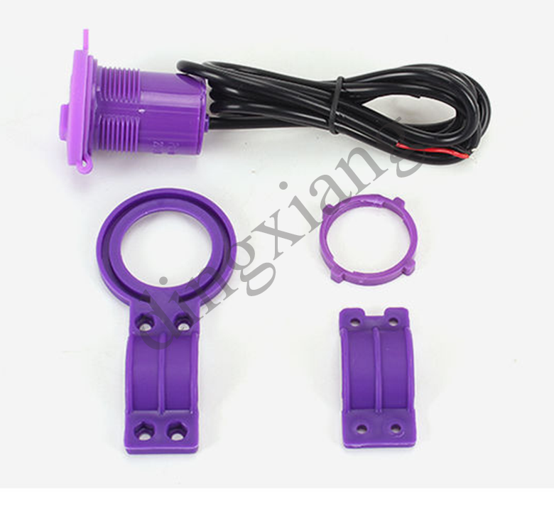1pcMotorbike Motorcycle USB Charger Power Socket Adapter Outlet Waterproof12-24v