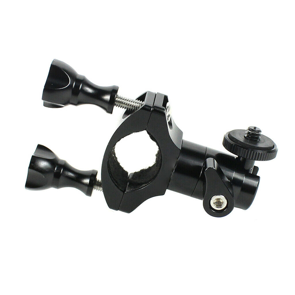 Aluminium Alloy 1/4" Bicycle Handlebar Clamp Bracket Clip for Gopro Camera