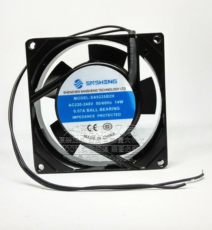 1PC New for SNSHENG SA9225B2H AC220-240V 14W 0.07A cabinet silent fan 2pin