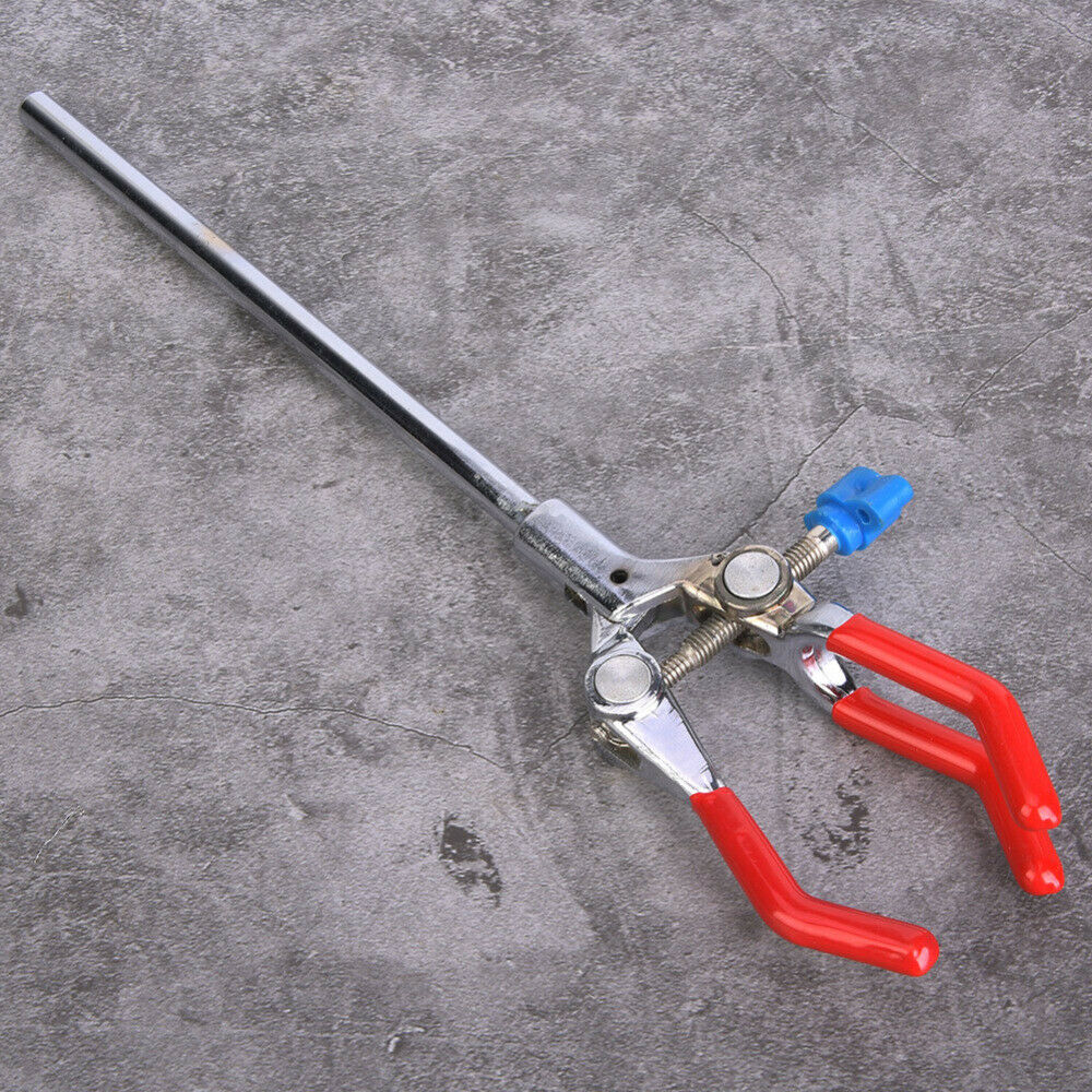 Adjustment Three Prong Lab Extension Flask Clip Clamp For Lab Stand Tube