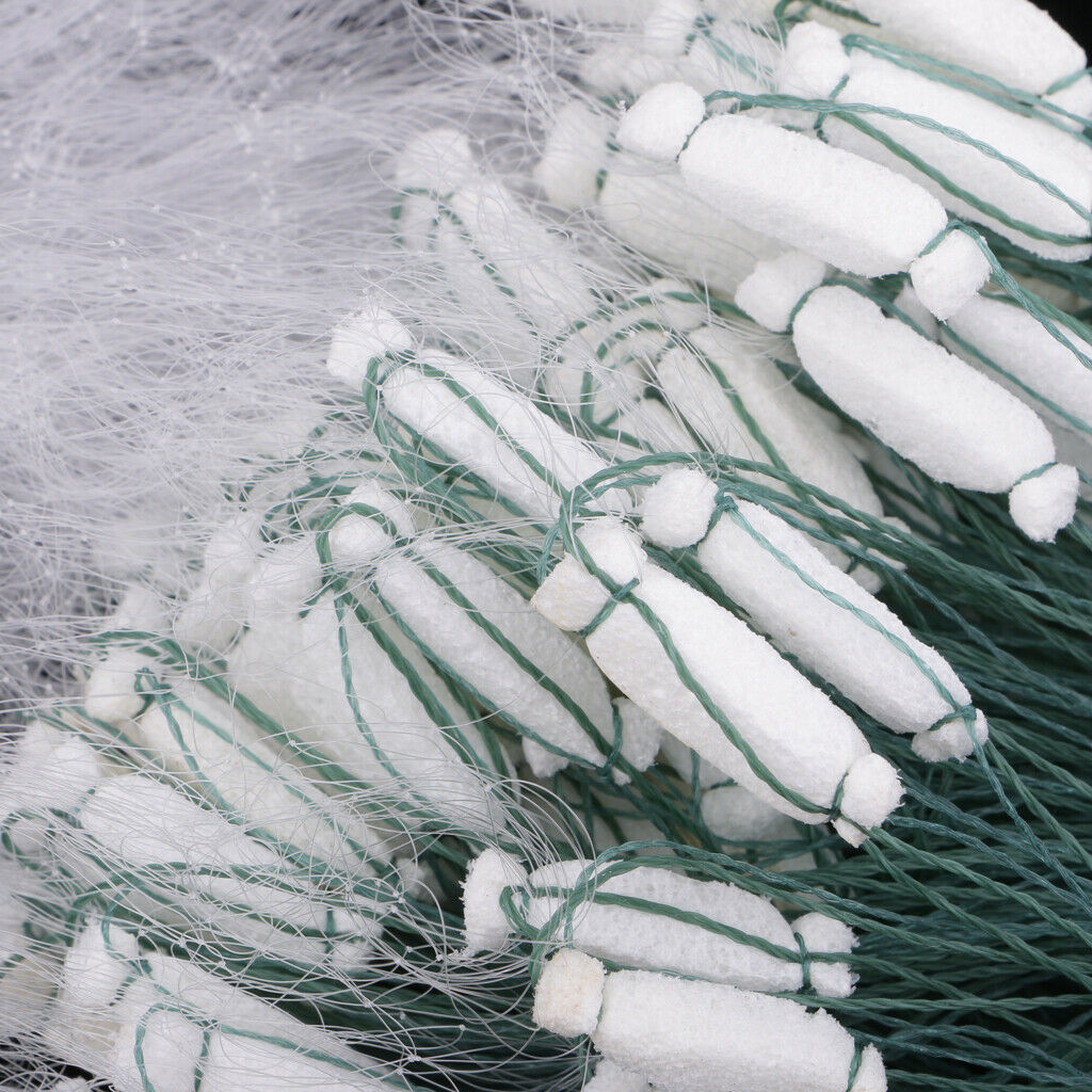 Fishing Gill Net with Floating  1x20m Sticky Polyethylene Green White Net