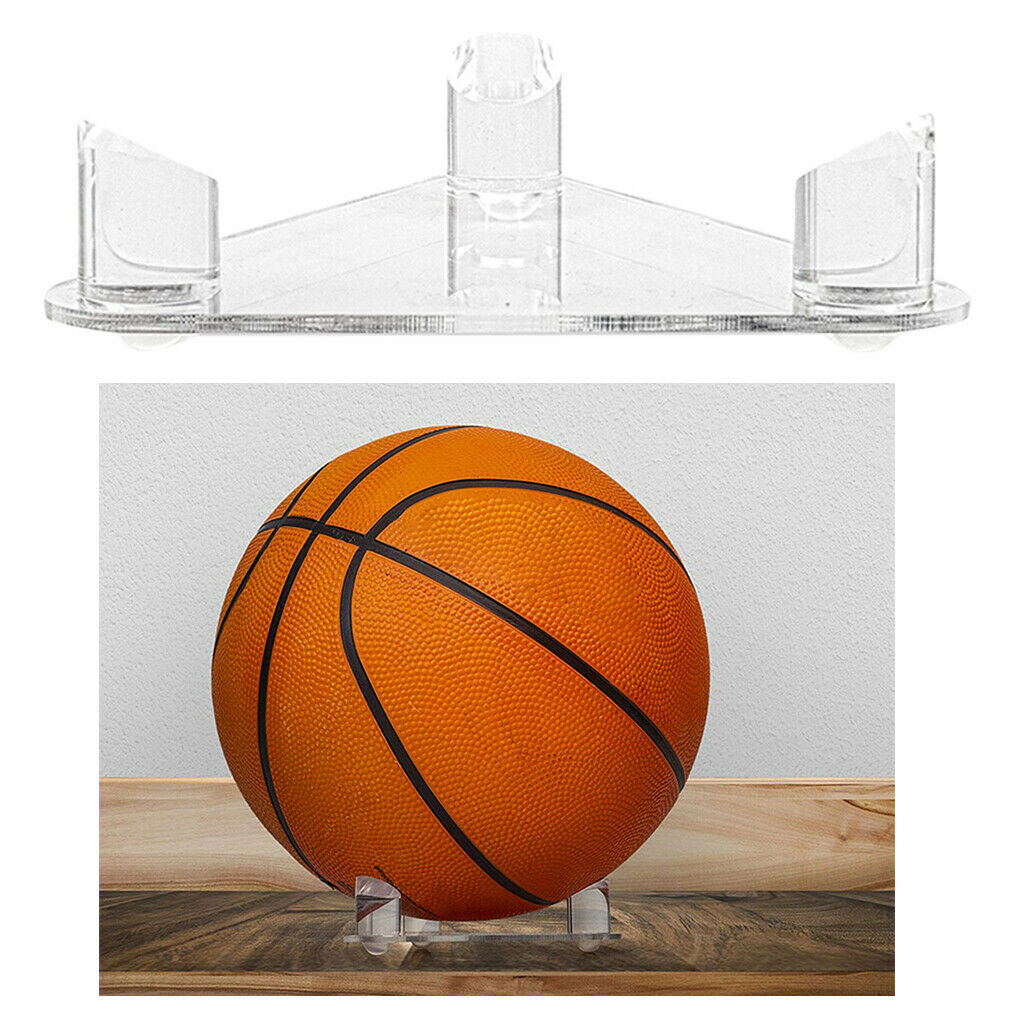 Deluxe Acrylic Transparent Ball Display Stand Basketball Football Holder