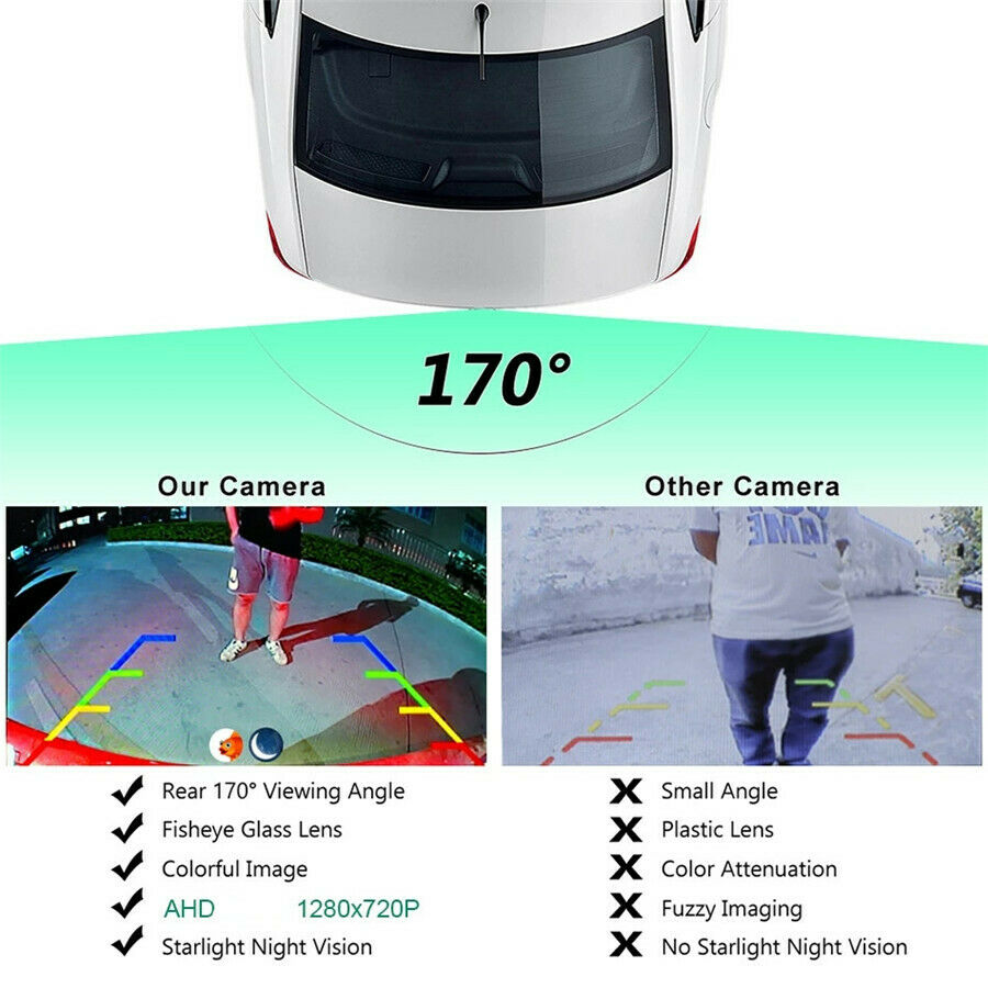 Waterproof AHD 1280x720P Car Rear View Reverse Backup Camera Parking Assistance
