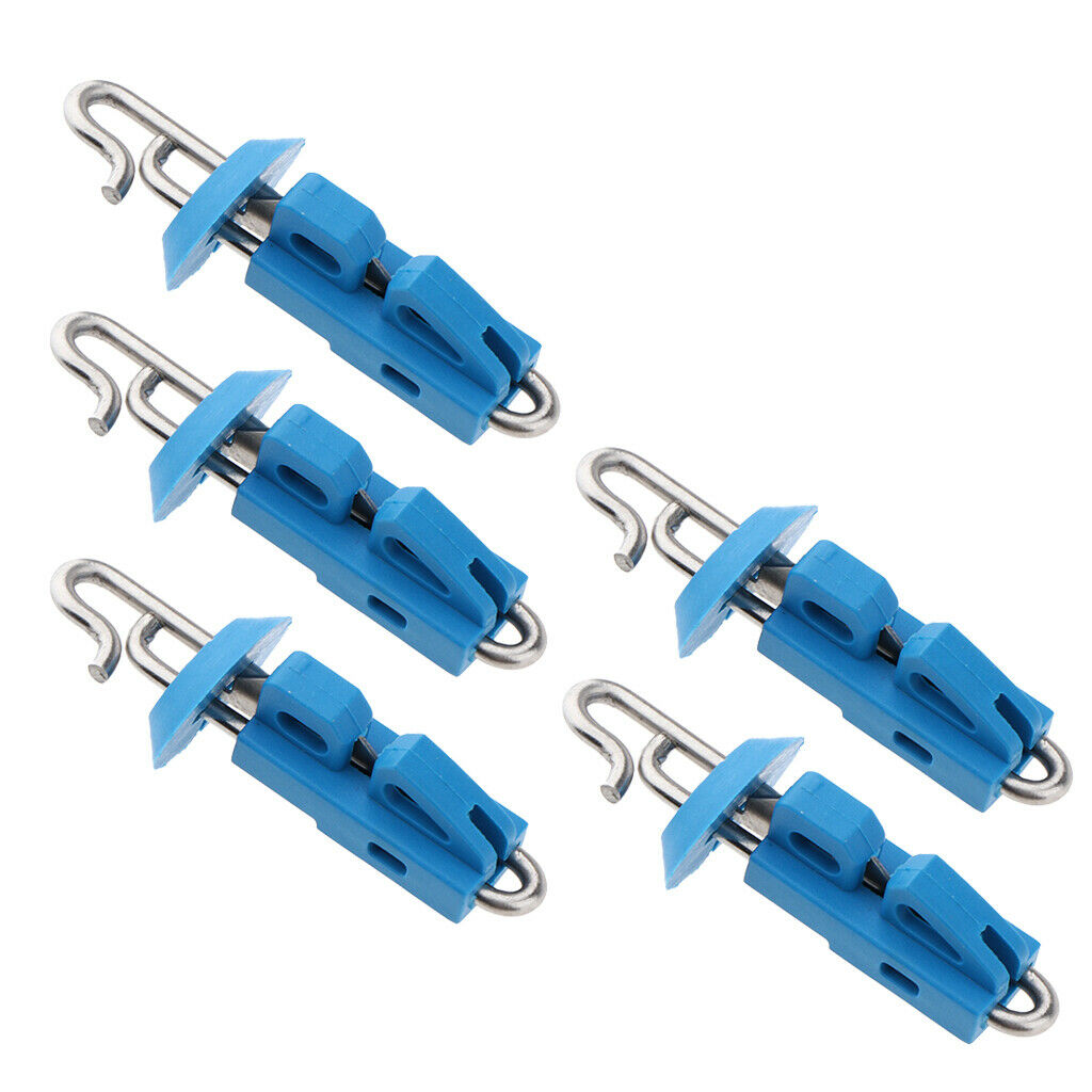 MagiDeal 5pcs  Down  Fishing Lure Clip Locking Lock Lure Hook