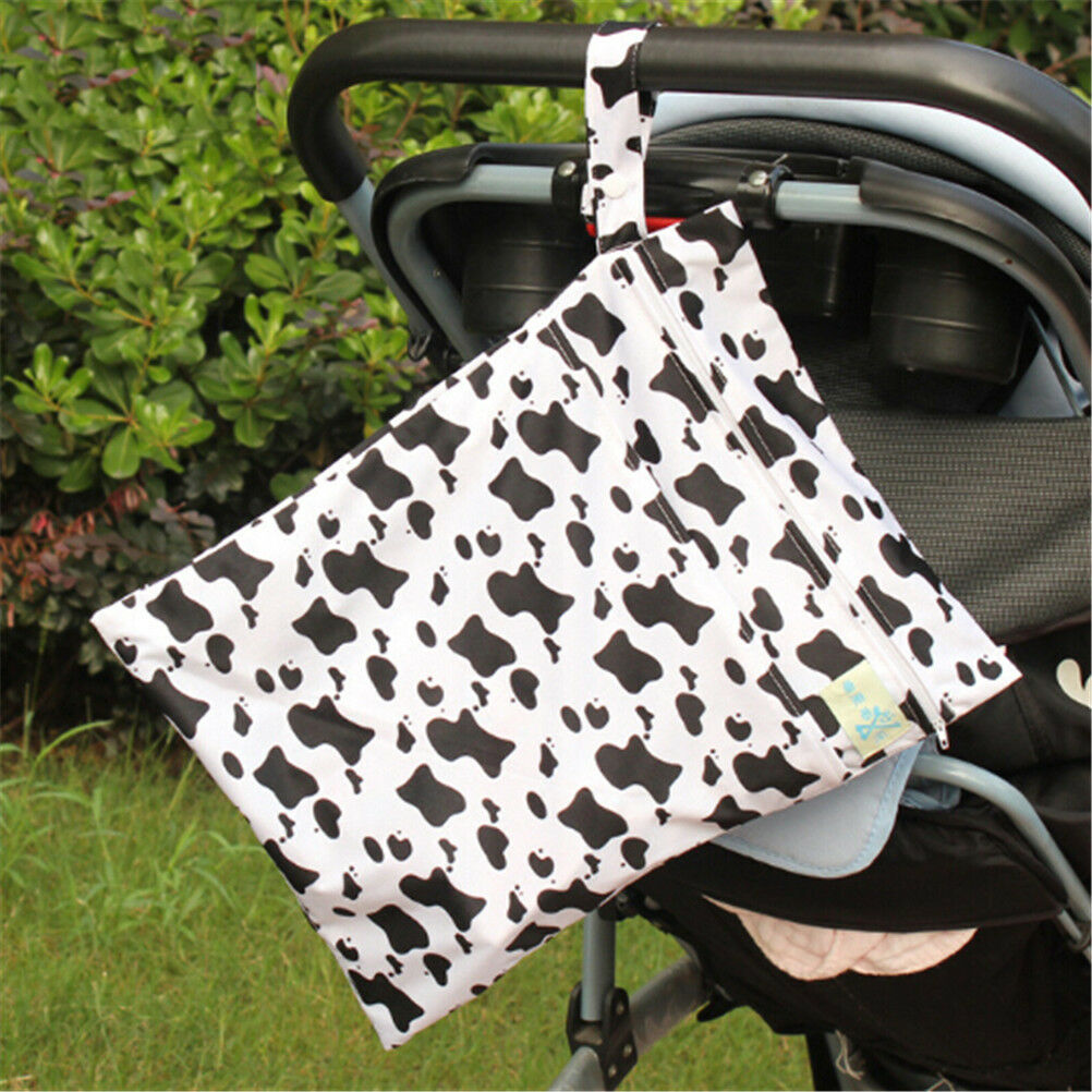 Baby Protable Nappy Washable Nappy Wet Dry Cloth Zipper Waterproof Diaper .l8