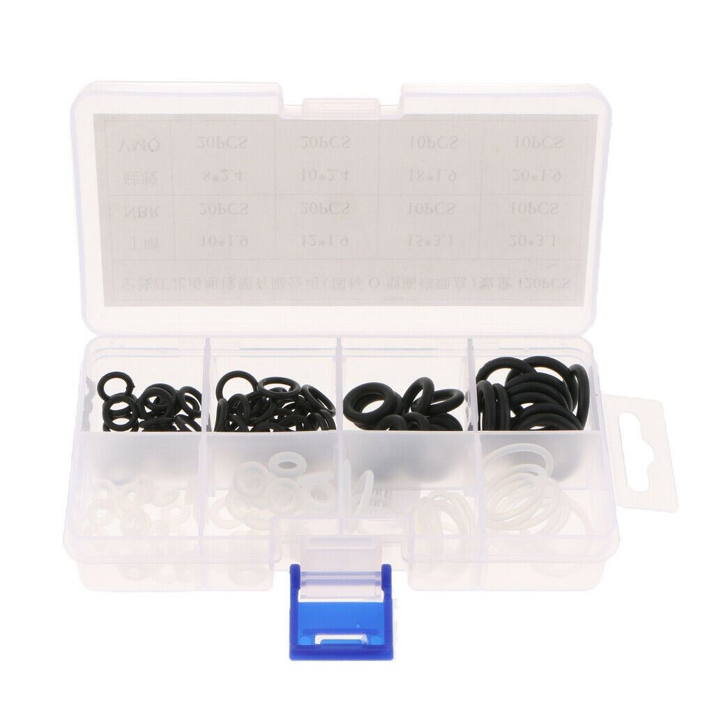 120 Pieces Car Air Conditioning A/C System 8 Sizes O-Ring Assortment Kits