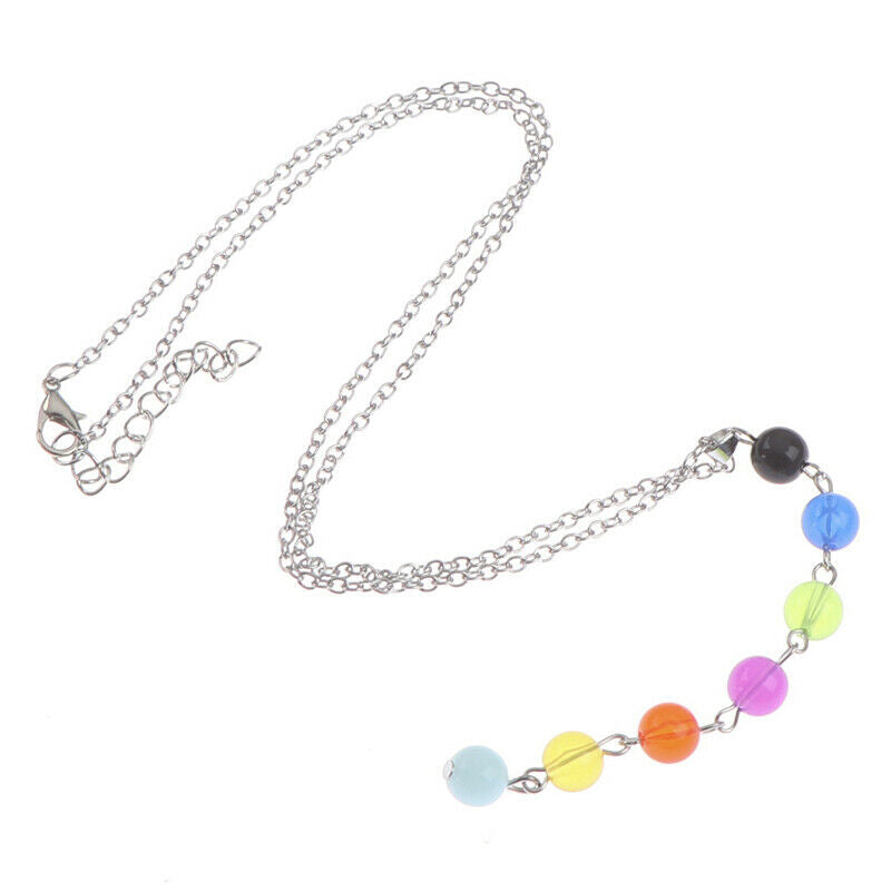 7Chakra Beads Pendant Yoga Reiki Healing Balancing Chain Necklace Jewel.l8