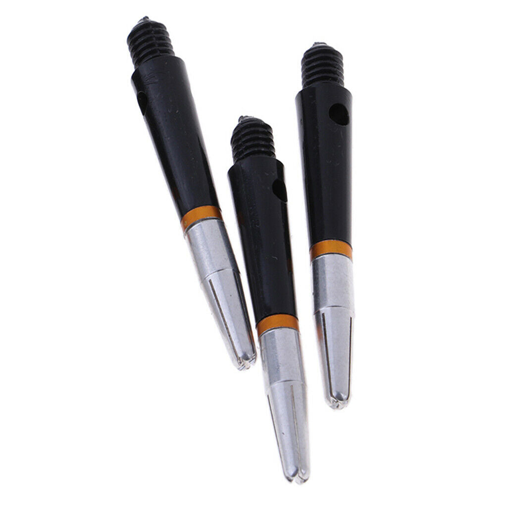 2X 3pcs Alloy 360 Degree Rotating Medium Dart Shaft Stem Replacement Parts 45mm