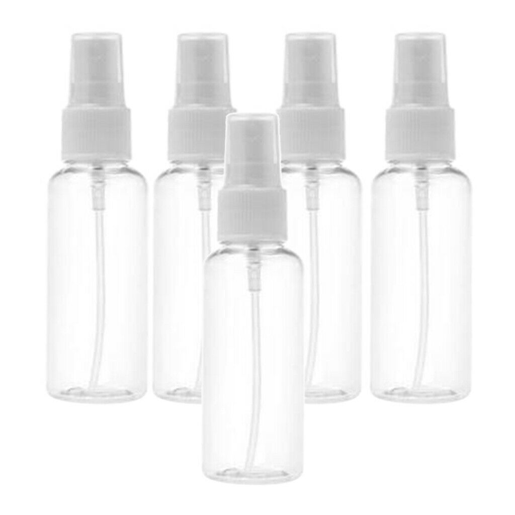15x Clear Refillable Sprayer Essential Oils Travel Bottles Reusable 50ML
