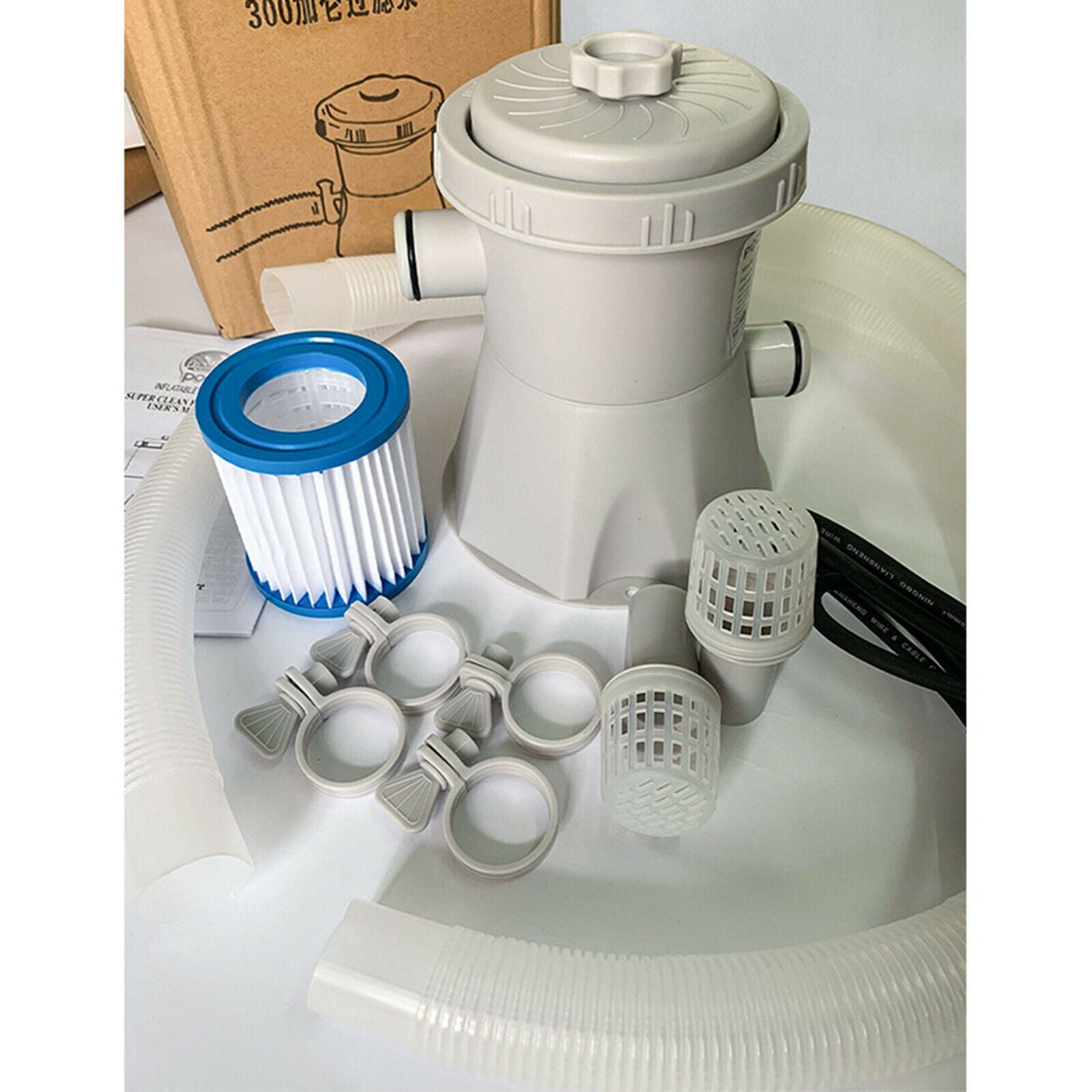 Electric Filter Pump For Pools Paddling Pool Water Cleaner with Accessories