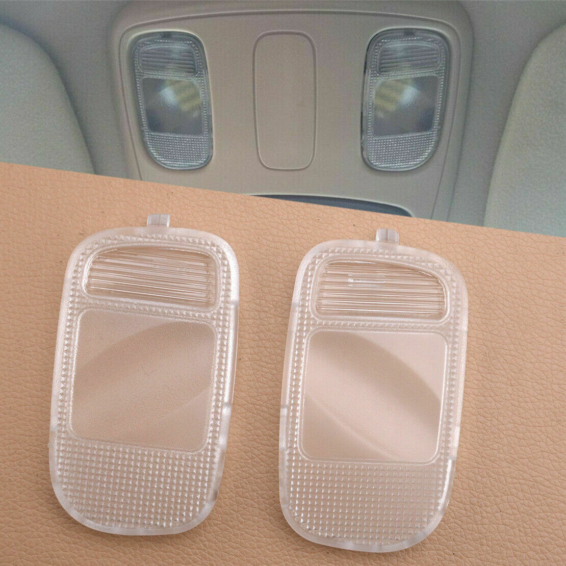 1 Pair Overhead Console Dome Light Lens Fits For Dodge Ram 2002-2010 5183270AA