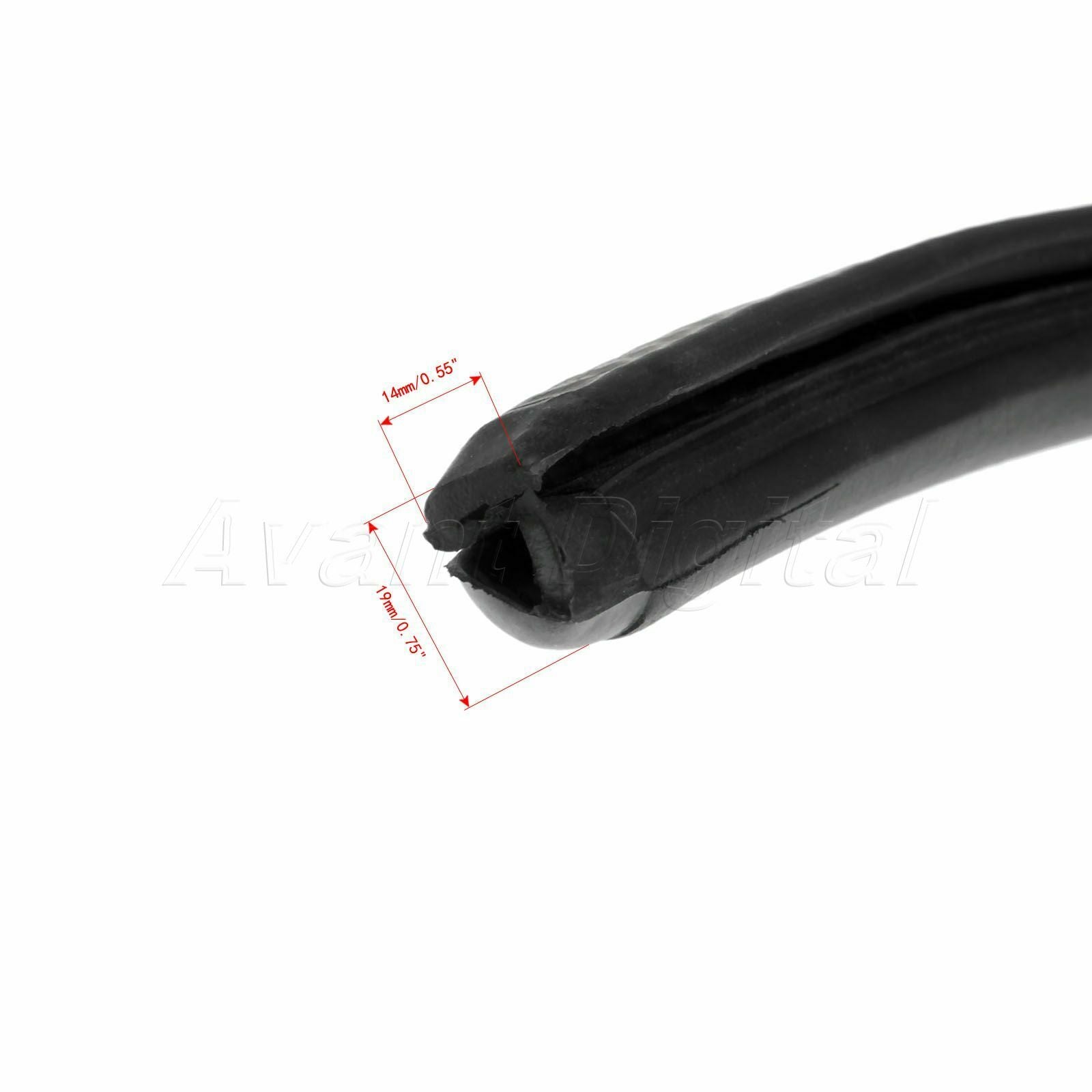2Pc 0.8m B Pillar Rubber Seal Strip Decorate Weather strip Hollow For Car Truck