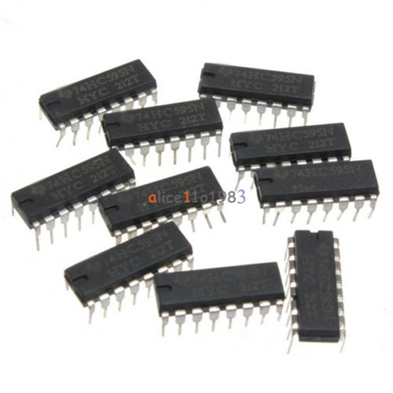 20pcs 2.0 ~ 6.0 V TOP SN74HC595N 74HC595 8-Bit Shift Register DIP-16 IC