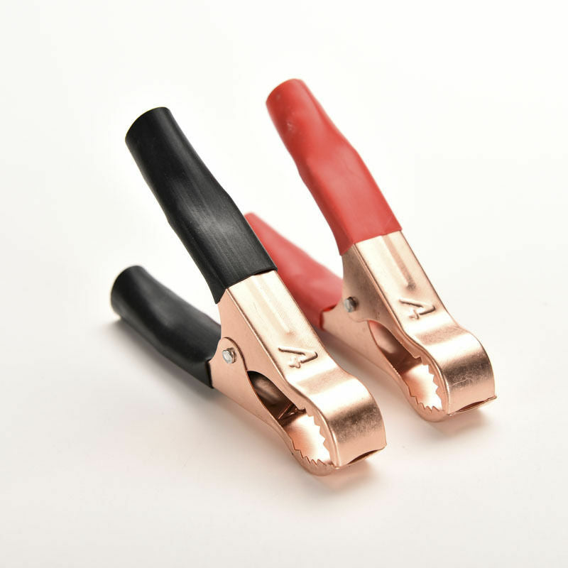 2Pcs Red&Black Car Battery Charger Clamp Alligator Clip for Jump Starter New WF