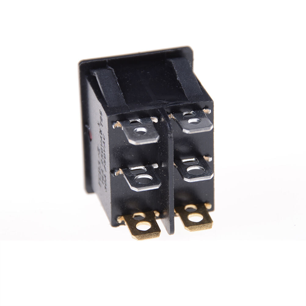Double Boat Rocker Switch 6 Pin On-Off With Red Light 16A 125VA.l8