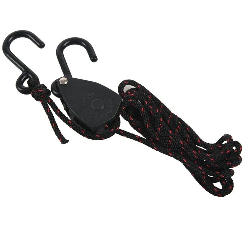 2 PCS Pulley Ratchets Kayak and Canoe Boat Bow and Stern Rope Lock Tie Down StB5