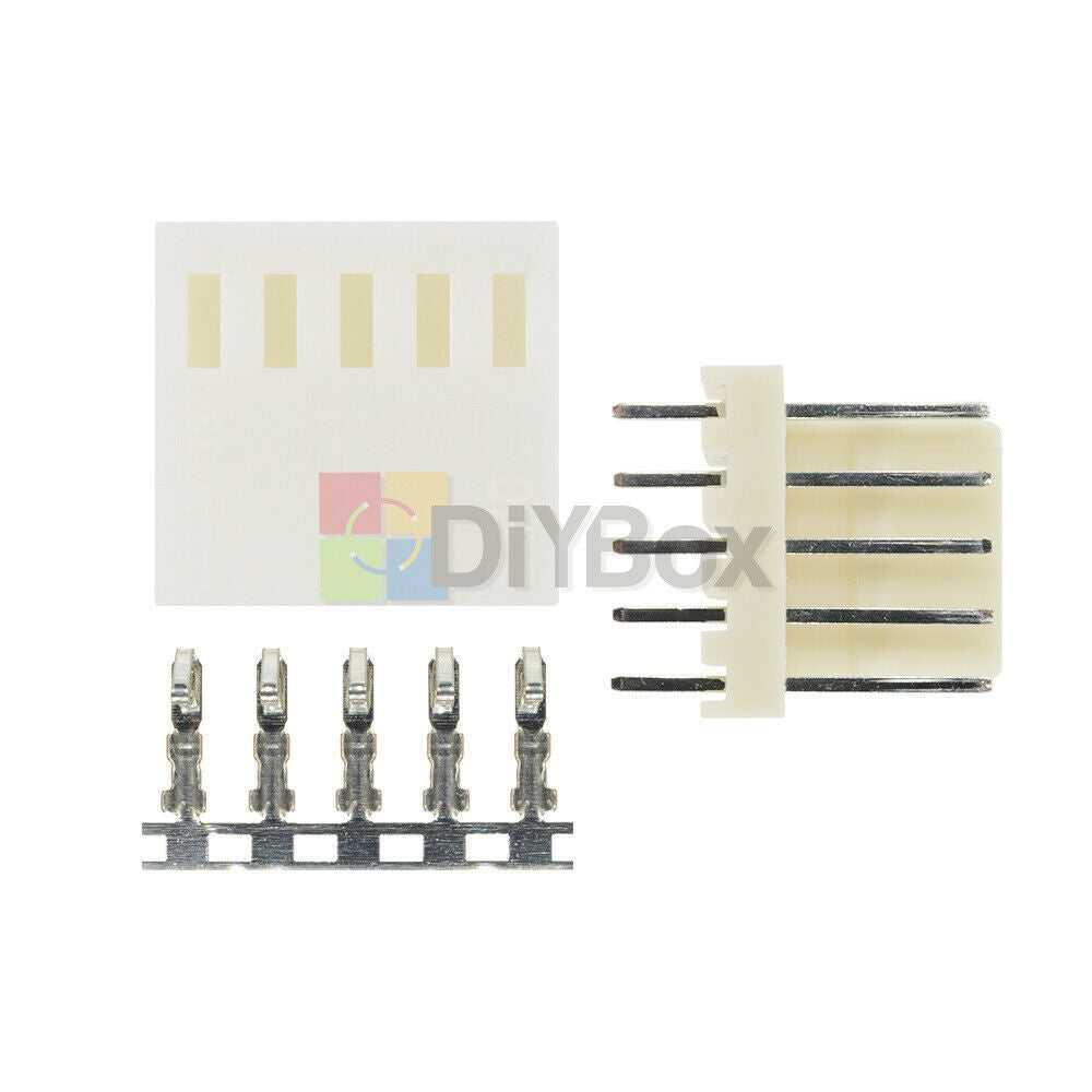50Pcs KF2510-5P 2.54mm Pitch Pin Header+10x Terminal + 10x Housing Connector Kit