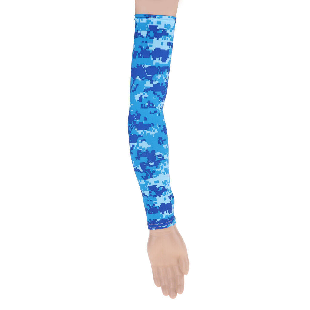 Outdoor Bicycle Ice Sleeve Sun Protection Arm Cuff Cover Warmers Navy blue