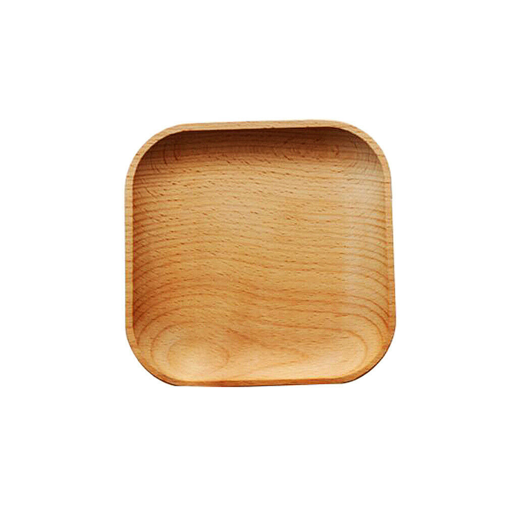 Natural Wood Serving Platter Breakfast Plate Food Serving Tray Tea Plate
