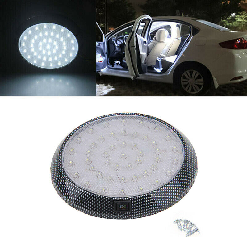 12V White 46LED Car Truck Interior Home Roof Ceiling Round Dome Light Universal