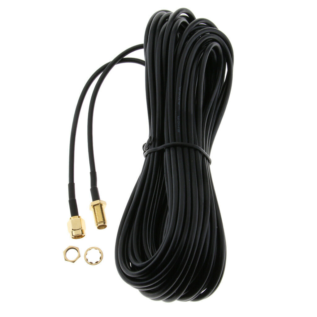 4X 10M RP SMA Male to Female Extender Coaxial Cable for WiFi Router / Antenna /