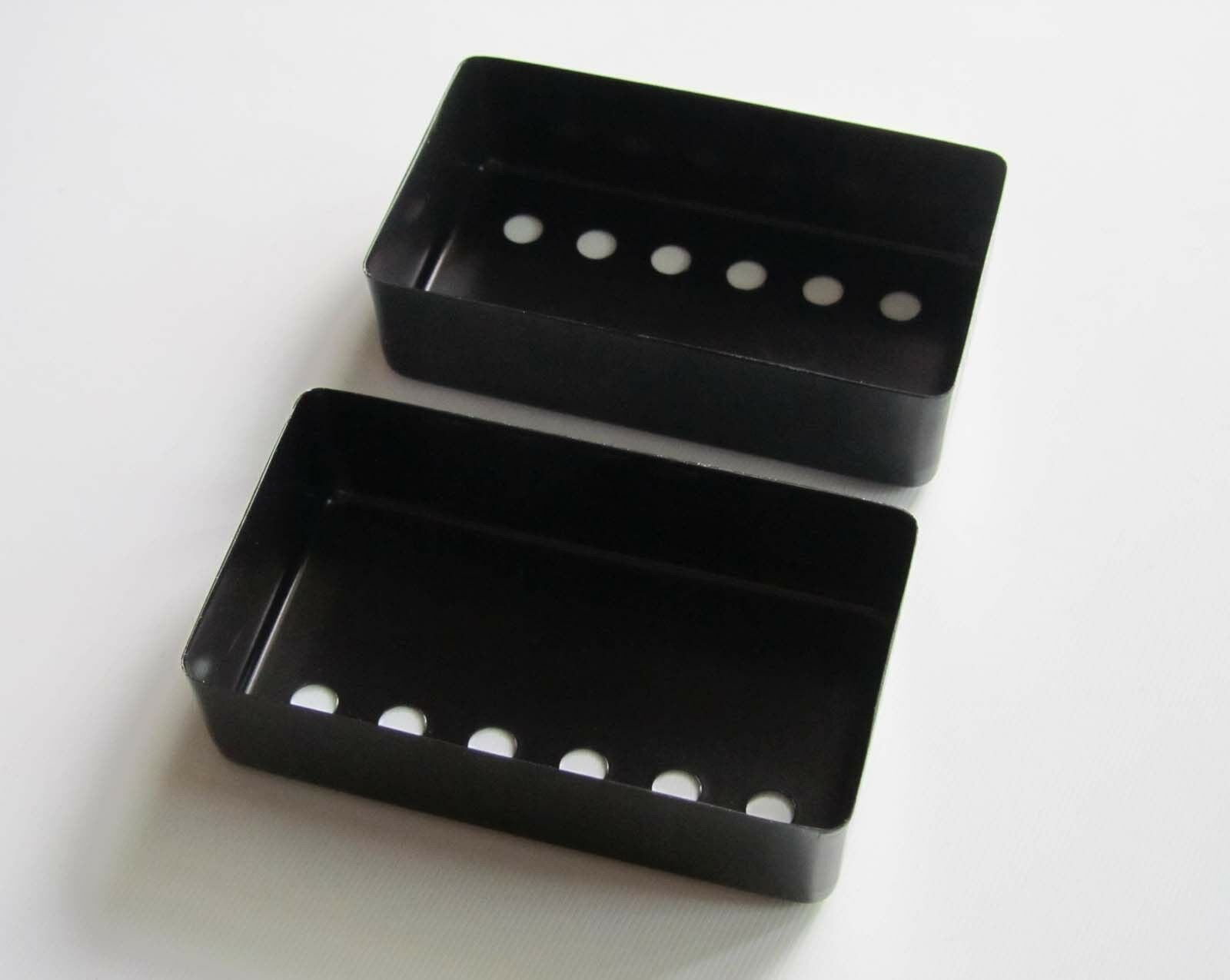 2x Black LP Humbucker Guitar Pickup Covers 50mm Neck/52mm Bridge fits Les Paul