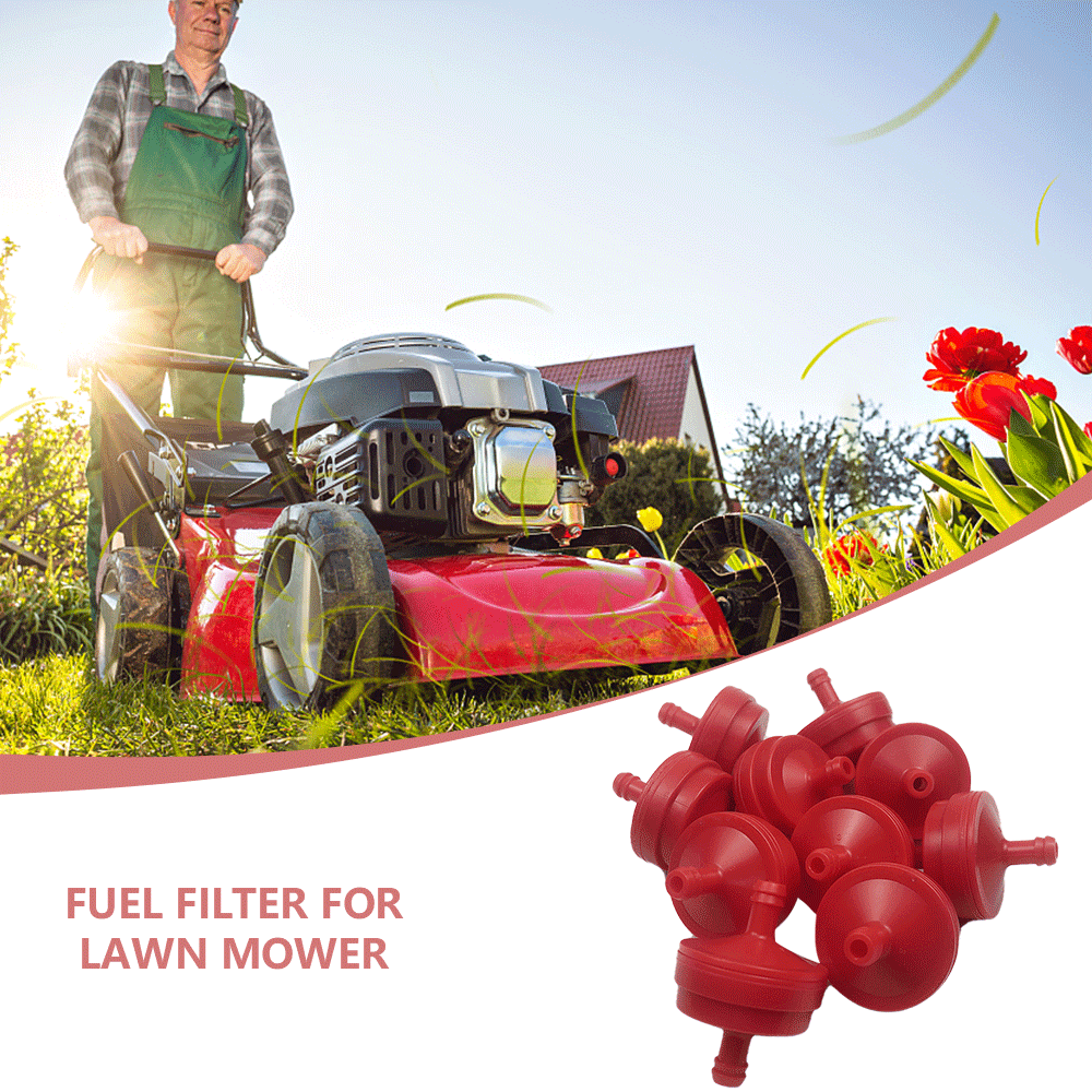 10 PCS Fuel Filter Lawn Mower 1/4 Inch Inline Gas Fuel Filter Replacement LIN
