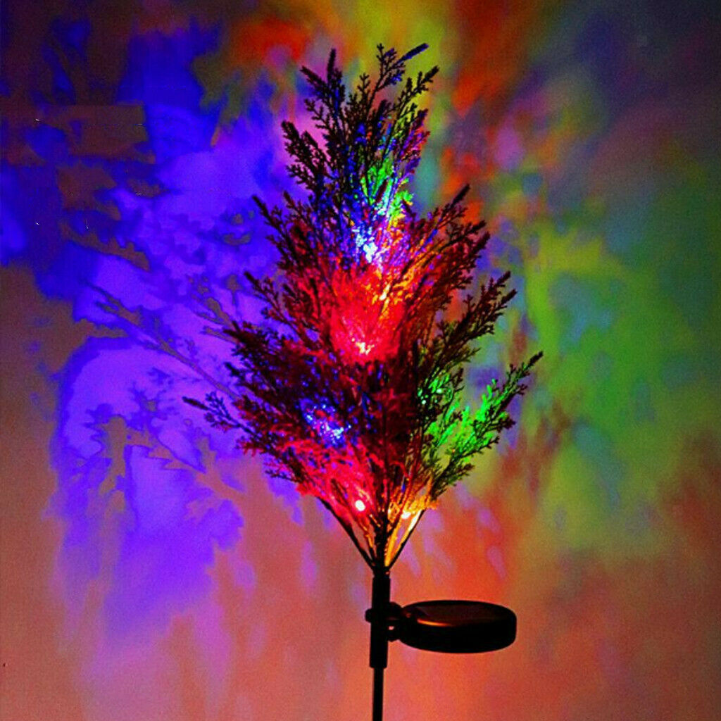 Solar Garden Lights Pine Stake Lights Christmas Party Display Lamp for Patio