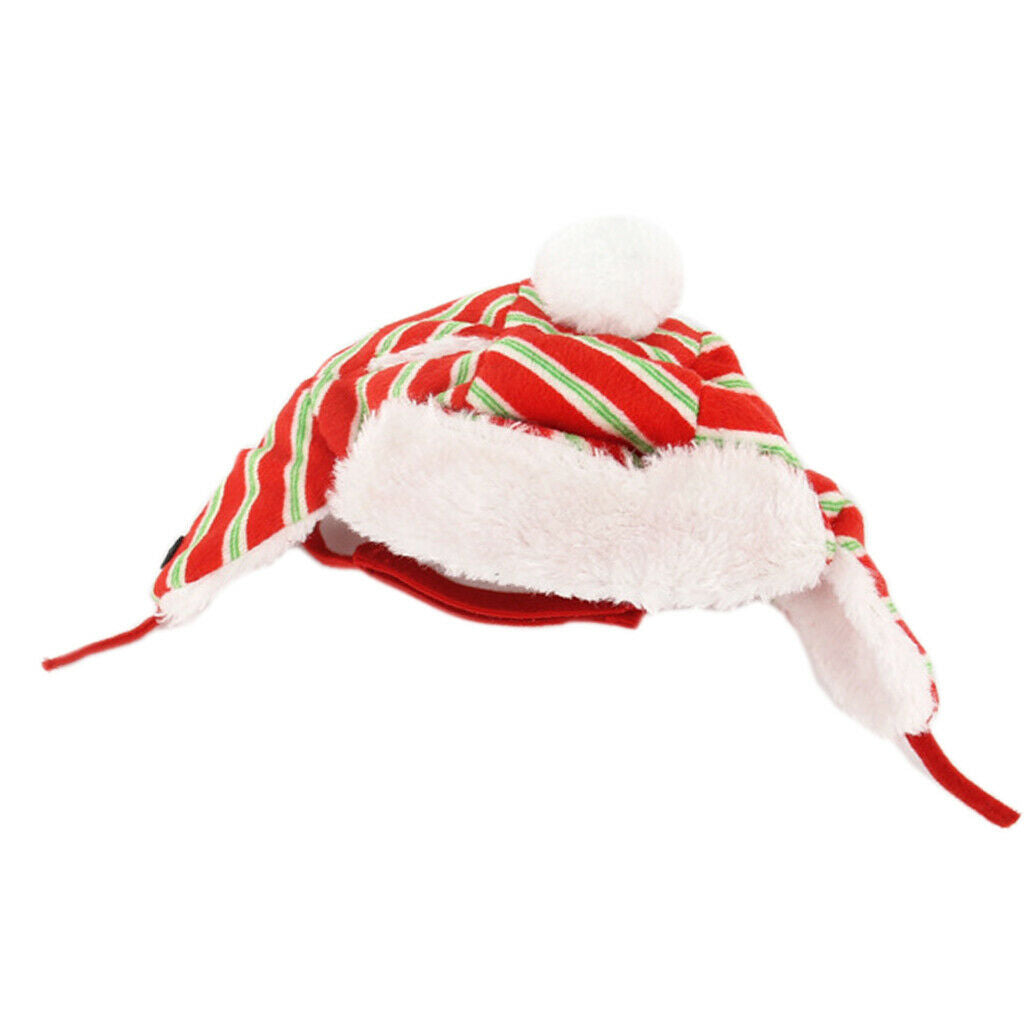 Lovely Pet Hat Red & Green Stripe Warmth Winter Hat For Dog Cat